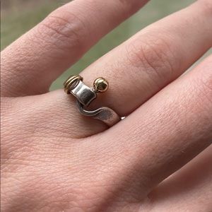 Tiffany & Co. two tone hook and eye ring